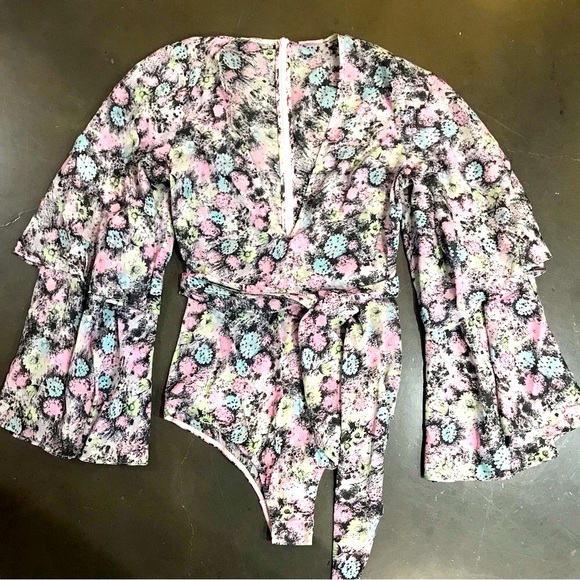 Agent Provocateur - Silk Floral “Marylou” Bodysuit -  Size 6 - Picture 6 of 16